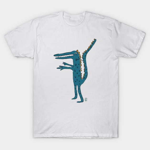 Lizzard man T-Shirt by flywithsparrows